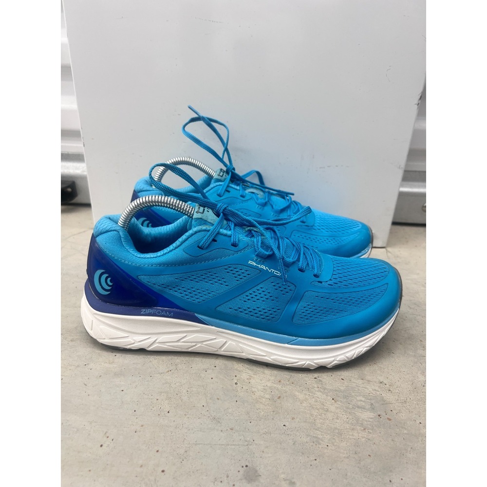 Topo Athletic Phantom Sneaker Womens US 9.5 Aqua Blue Lace Up Road Running Shoes